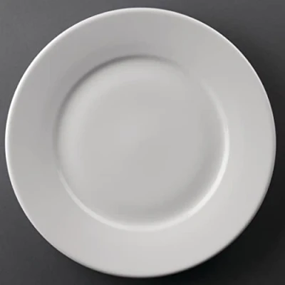 Image of Olympia CC209 Athena Hotelware Wide Rimmed Plate 254mm 10&quot; (Box 12), White