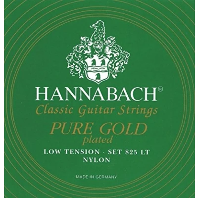 Image of Hannabach 652648 Klassikgitarrensaiten Serie 825 Low Tension Spezialvergoldung 3er Bass high