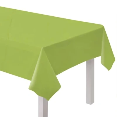 Image of Amscan 9915404 206 Lime Green Eco Friendly Recyclable Paper Party Table Cover 2.74m