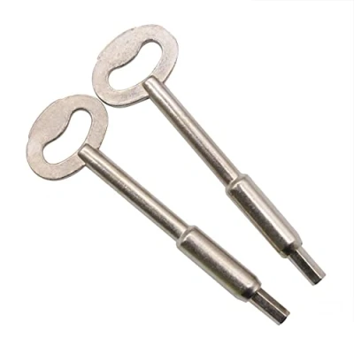 Image of EAI Sash Window Keys for Security and Ventilation Locks Satin Nickel Pack of 2 Keys…