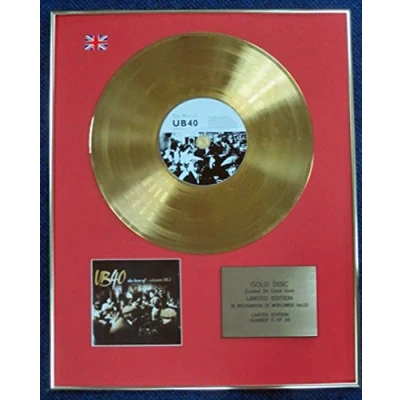 Image of Century Presentations UB40 Limited Edition CD 24 Carat Gold Coated LP Disc The Best Of