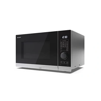 Image of SHARP YC PG254AU S 25 Litre 900W Digital Microwave with 1000W Grill, 10 power levels, ECO Mode, defrost function, LED cavity light Silver
