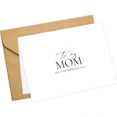 Image of LADY&amp;HOME to My Mom on Wedding Day Card,Wedding Card Mom,Thank (A1:Mom)