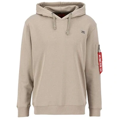 Image of Alpha Industries Men&#039;s X Fit Hoody Hooded Sweat Sweatshirt, Vintage Sand, XXL