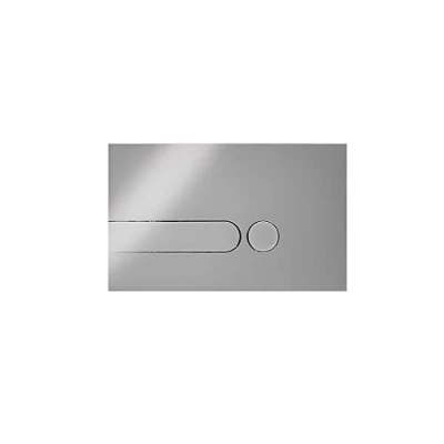 Image of Milano Modern Toilet WC Dual Flush Square Dot Button Wall Plate Chrome