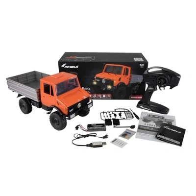 Image of Amewi 22630 Mercedes Benz Unimog Offizielle Lizenzierung Remote Controlled Vehicle, Orange