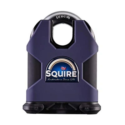 Image of Squire SS80CS Henry Stronghold 6 Pin S Cylinder Closed Shackle Steel Padlock, 80 mm (Length), Blue