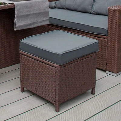 Image of MonsterShop Rattan Corner Set Brown