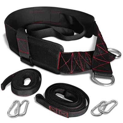 Image of THEFITGUY Belt for Pulling, Strength Training, Adjustable Closure, 2 Straps &amp; 4 Hooks Included