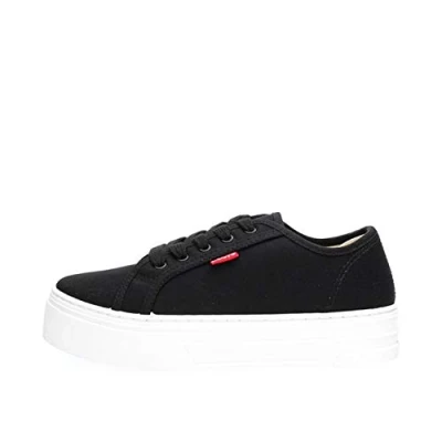 Image of Levi&#039;s Women&#039;s Tijuana Sneakers, Black Regular Black, 9.5 UK