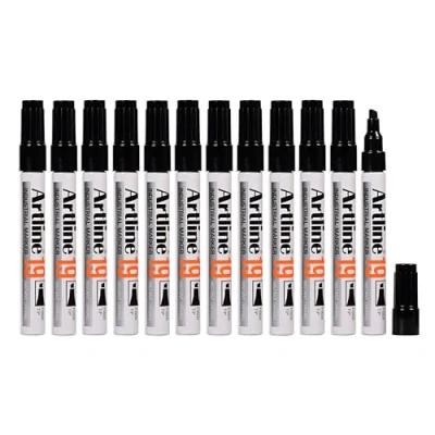 Image of Artline Ek 19 2.0mm 5.0mm Chisel Style Acrylic Fibre Nib Marker Black