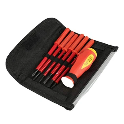 Image of 7Pcs Insulated Screwdrivers, Interchangeable Blade Screwdriver Set, Electrician Screwdriver, Phillips Slotted for Home Professional Use