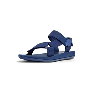 Image of Camper Men&#039;s Match K100539 T strap sandal, Multicolour Medium Blue, 11 UK