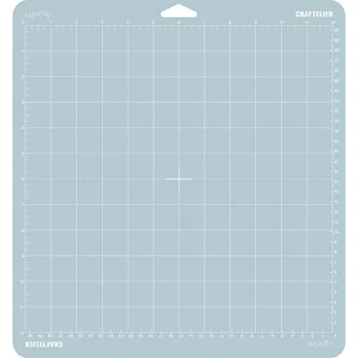 Image of Craftelier Reusable Cutting Mat with Adhesion or Light Grip for Scrapbooking and Crafts Compatible Cricut Machines Size 30.5 x cm (12&quot; 12&quot;) Blue