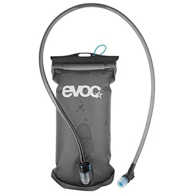 Image of EVOC hydration bladder 1,5 for the backpack (leak proof, easy to fill, flexible tube, bite valve, cleaning, pollutant free), Carbon Grey