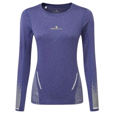 Image of RONHILL Running, Wmn&#039;s Tech Reflect L/S Tee, Deep Ocean/Reflect, 12
