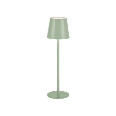 Image of JUST LIGHT. Euria rechargeable LED table lamp, green, iron, IP54
