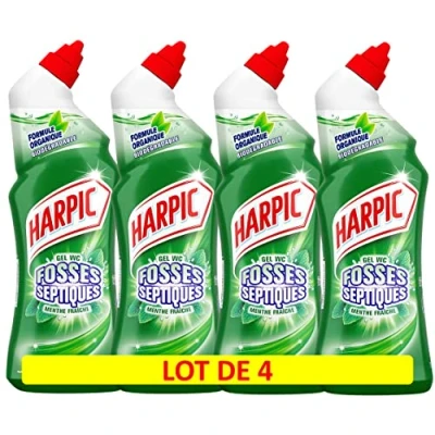 Image of Harpic Gel Septic Tanks Mint 750 ml Set of 4