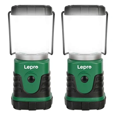 Image of Lepro Camping Lantern Battery Powered, Portable Small Tent Lights AA Operated, Dimmable Warm White to Daylight Modes, Lanterns for Indoors, Power Cuts, Emergency, Pack of 2