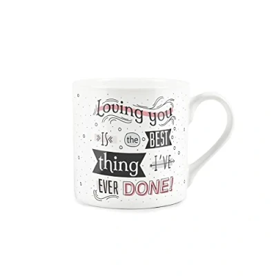 Image of Loving You Pink Anniversary Love Mug Fine Bone China White Coffee/Tea Present Romantic Gift