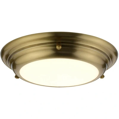 Image of Welland 1 Light Mini LED Flush Aged Brass