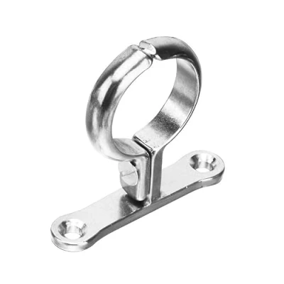 Image of 42mm Cast Brass Chrome Plated Screw On Pipe Bracket (Known as Supports/Pipe Clip/Chrome Plumbing Fittings/Chrome Clips Also Available in 15mm, 22mm, 28mm, 35mm, and 54mm)
