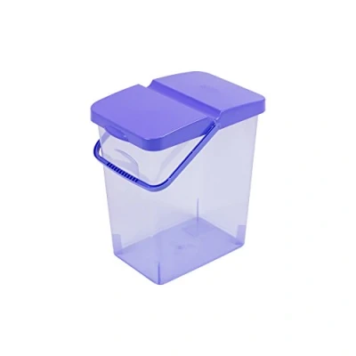 Image of Blue Transparent pet food or washing powder storage box 10 litre