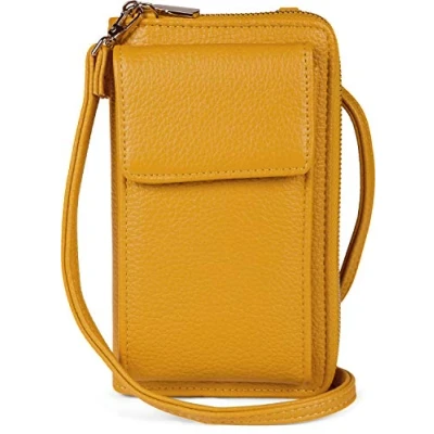 Image of styleBREAKER Women Mini Bag Wallet with mobile phone pocket and RFID protection, shoulder bag, pocket, crossbag 02012362, Colour:Silver
