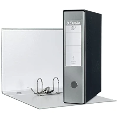 Image of Esselte RACCOGLITORE EUROFILE with Lever Mechanism Plastic Coated Cardboard,Grey,8 cm