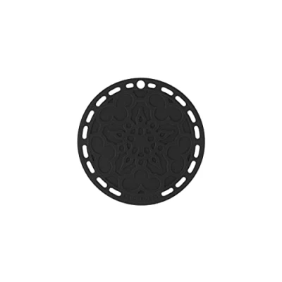 Image of Le Creuset French Trivet, Silicone, Heat resistant to 250C, 20 cm, Black Onyx, 42401201400000