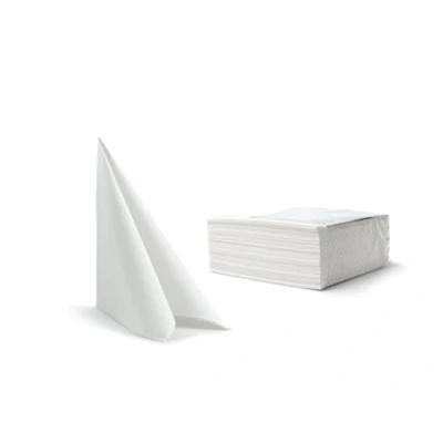 Image of Alvotex Chic Airlaid 50 Napkins, Fabric Like, Disposable Napkin, White, 40 x cm