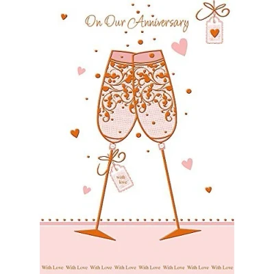 Image of Wishing Well Studios Greetings Card On Our Anniversary