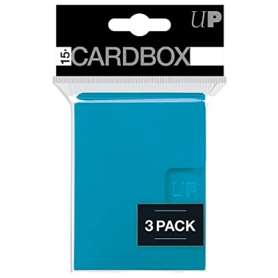 Image of Ultra PRO Card Protector 15+ Box 3ct (Light Blue) Protect Your Valuable Sports Cards, Gaming and Collectible Trading Fits Inside Deck for Extra Protection