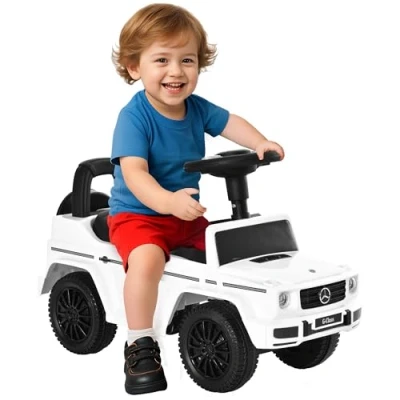 Image of HOMCOM 3 in 1 Kids Ride On Car G350 Licensed Foot To Floor Slider Toddler Push Along NO POWER White 12 36 months