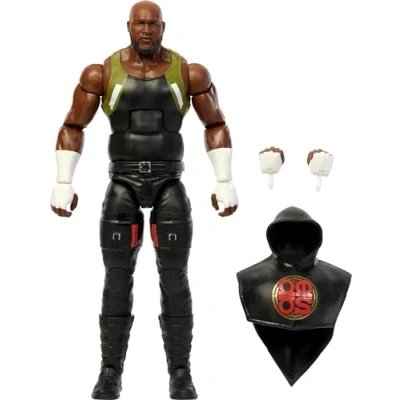 Image of Mattel WWE Elite Action Figure &amp; Accessories, Series #108 Omos 6 inch Collectible with 25 Articulation Points Swappable Hands