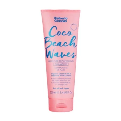 Image of Umberto Giannini Coco Beach Waves Nourishing Shampoo for Dry and Sun Damaged Hair Infused with Coconut Oil &amp; Vitamin E 250ml