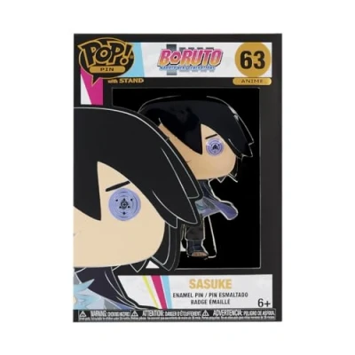 Image of Funko Large Pop! Enamel Pin Boruto Next Generations: Sasuke Uchiha Boruto: Naruto Generations Pins Cute Collectable Novelty Brooch for Backpacks &amp; Bags Gift Idea