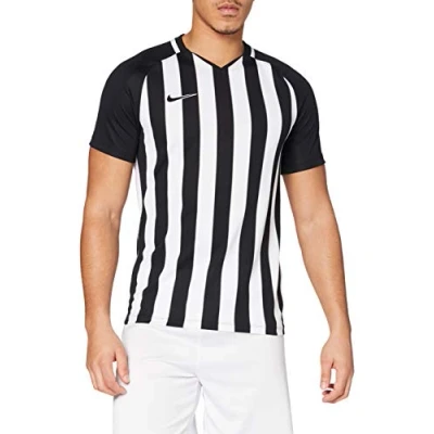 Image of Nike Men Striped Division III Short Sleeve Top Black/White/White/Black, X Large