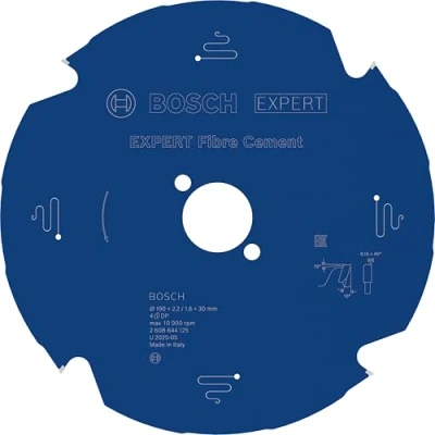 Image of Bosch 2608644125 Circular Saw Blade Expert for Fiber Cement 190 X 30 2.2 Mm, 4