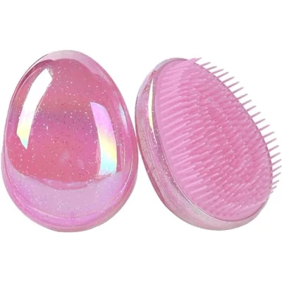 Image of VinBee Detangler Hair Brush for Women, Girls and Kids Mini Hairbrush Wet &amp; Dry Comb Compact（Starry sky pink）