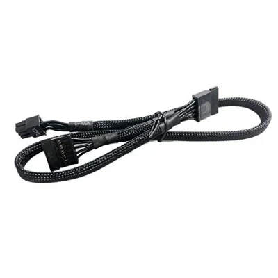 Image of Gintai SATA Power Cable, Braided, 6 Pin to 2x, for EVGA Supernova 450 850 G2 G3 B3, Electronic Cable