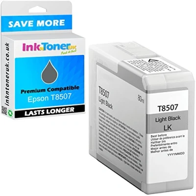 Image of Compatible T8507 Light Black Ink Cartridge (C13T850700)