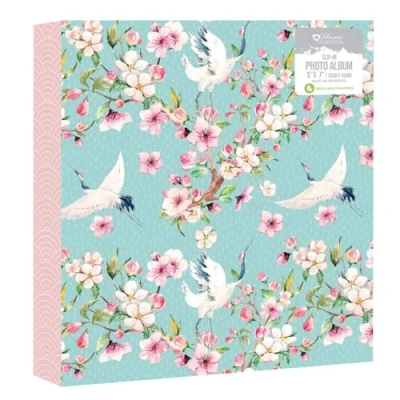 Image of Home Collection Japonica Design Slip In Memo Photo Album 104 Photos 5 x 7&quot; Holiday Family 28 25cm