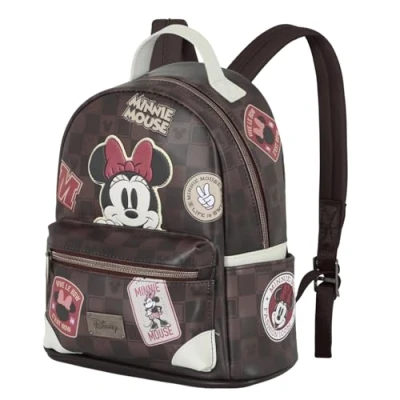 Image of Disney Minnie Mouse Journey Heady Backpack, Brown, 24.5 x 29 cm, Capacity 8 L