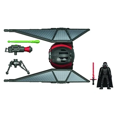 Image of Star Wars Mission Fleet Stellar Class Kylo Ren TIE Whisper 2.5 Inch Scale Figure and Vehicle for Kids Ages 4 Up