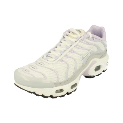 Image of NIKE Air Max Plus GS Running Trainers CD0609 Sneakers Shoes (UK 4 US 4.5Y EU 36.5, White Metallic Silver 108)