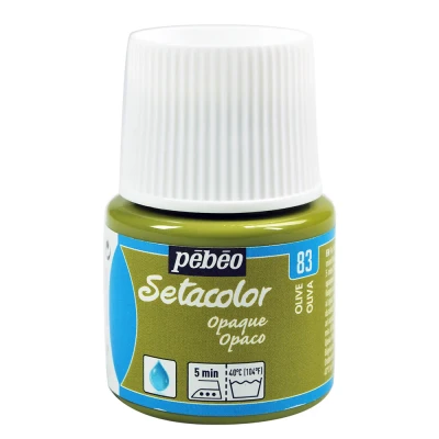 Image of PEBEO Setacolor Opaque Fabric Paint 45 Milliliter Bottle, Olive,Olive, 295 083