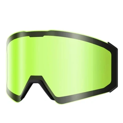 Image of OutdoorMaster Ski Goggles Falcon Replacement Lens, Magnetic Easy Lens Swap, Anti fog, Wide Feild of Vision, LightGreen Vlt 80%