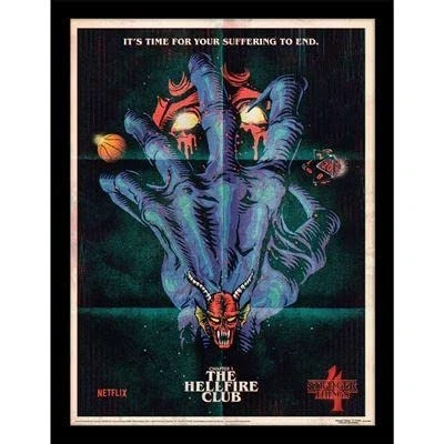 Image of Pyramid STRANGER THINGS S4 Le Hellfire Club Impression encadrée 30x40cm