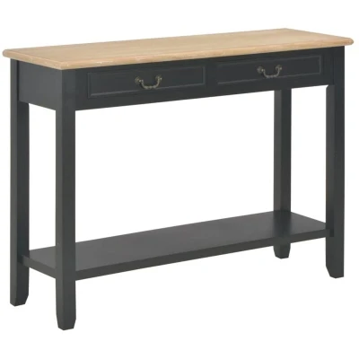 Image of vidaXL Console Table Black 110x35x80 cm Wood
